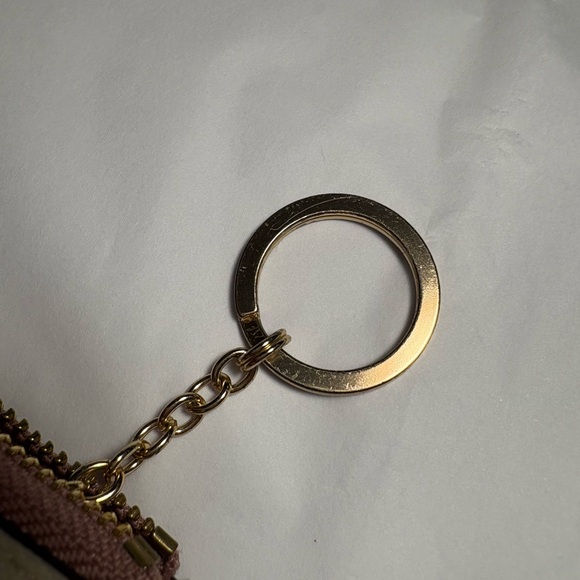 Coach Floral Cream and Pink Keyring Wallet - Picture 6 of 6